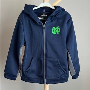 Colosseum Kids Navy Zip Hoodie Notre Dame Fighting Irish 4T